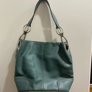 Like New Sage Green Leather Handbag